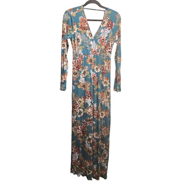 Wmns Motherhood Maternity by Jessica Simpson Floral Maternity Maxi Dress Sz M - Picture 3 of 9